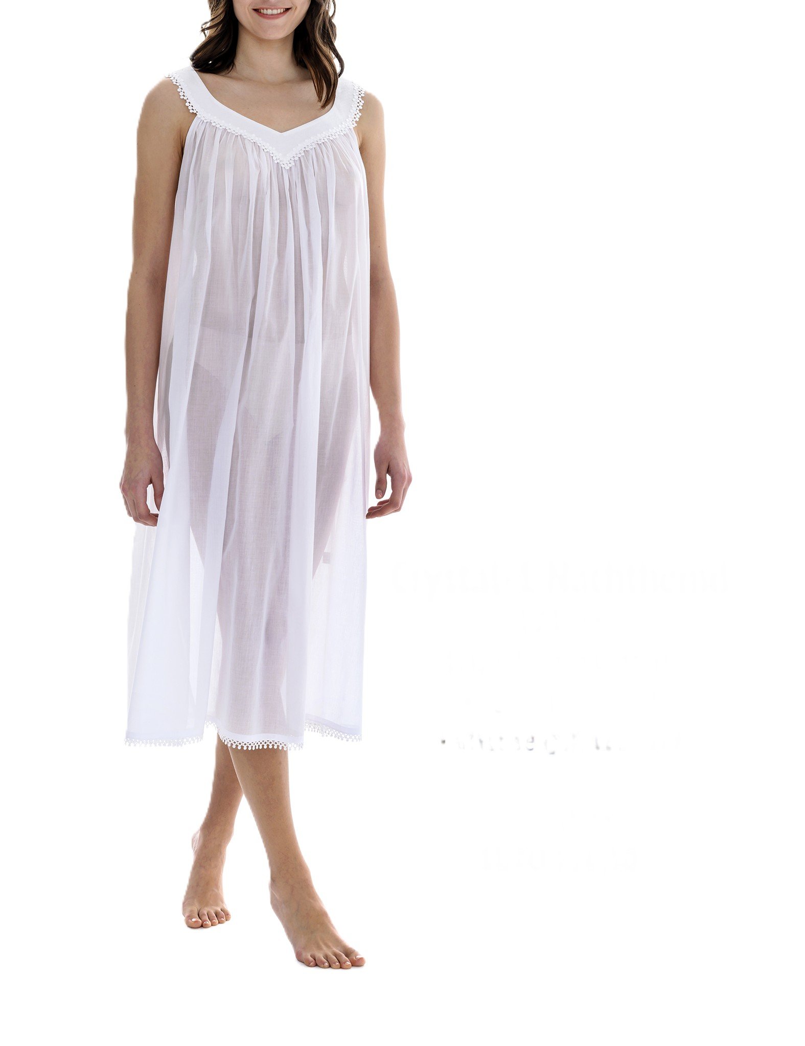 Celestine Swiss cotton long nightgown