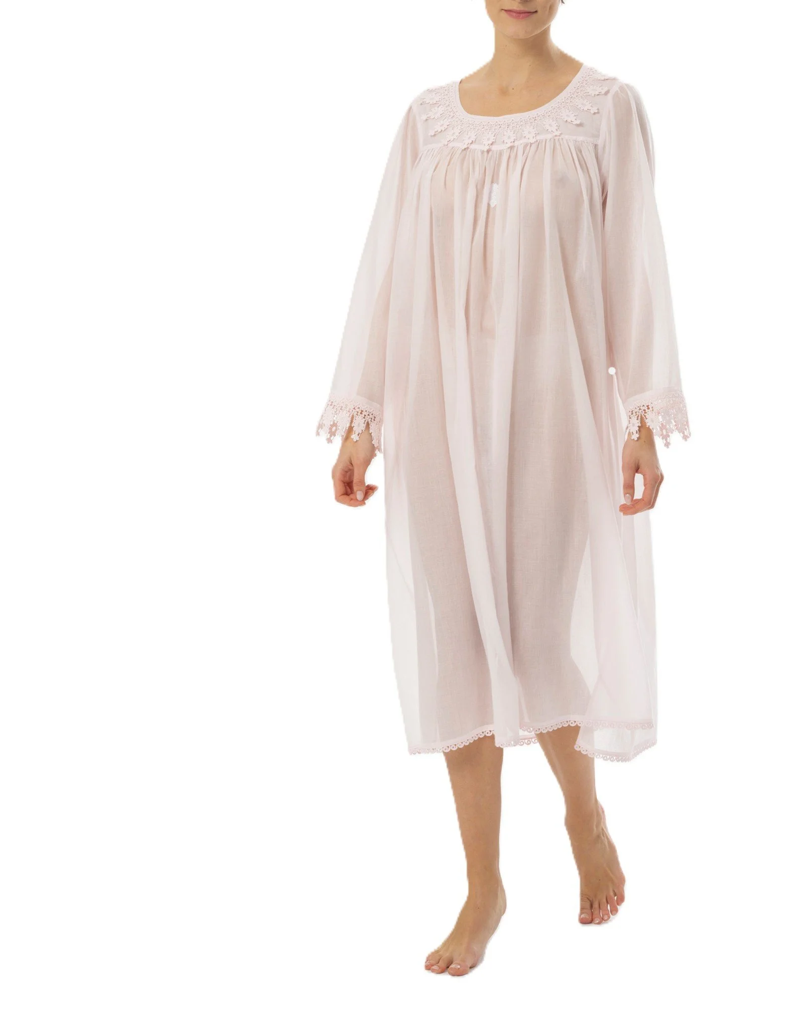 Celestine Swiss cotton long nightgown