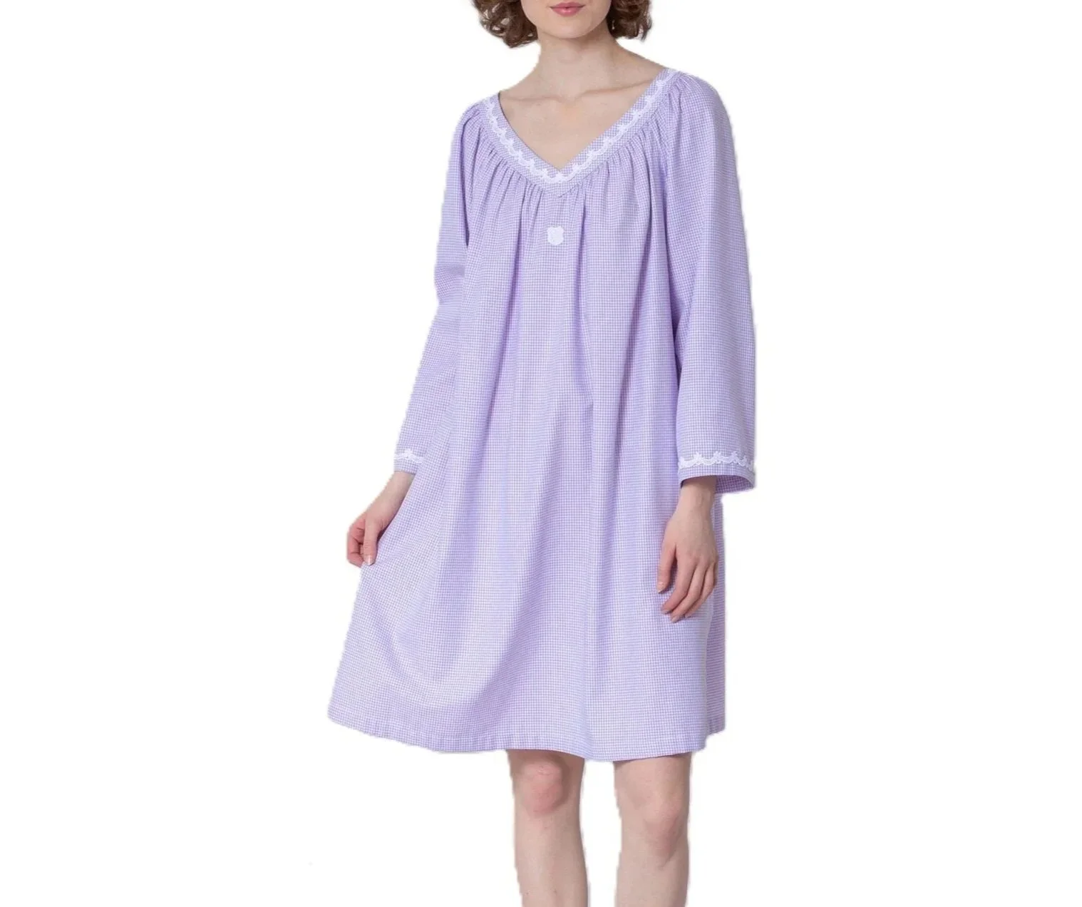 Celestine cotton flannel cashmere-soft short nightgown