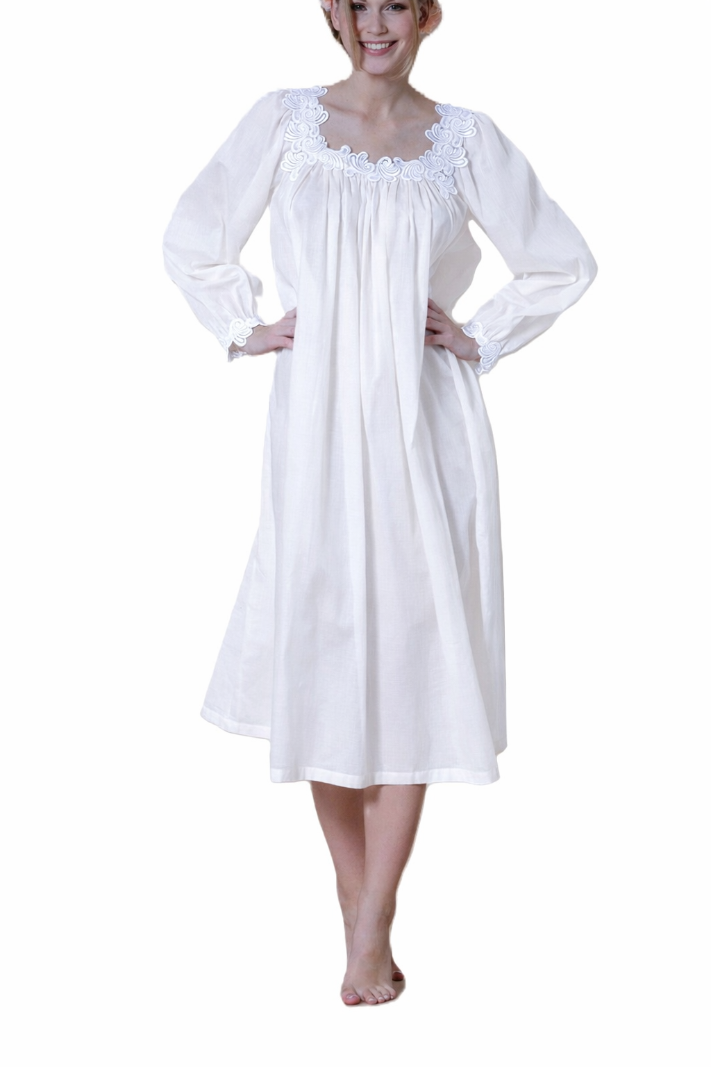 Celestine Swiss cotton long nightgown