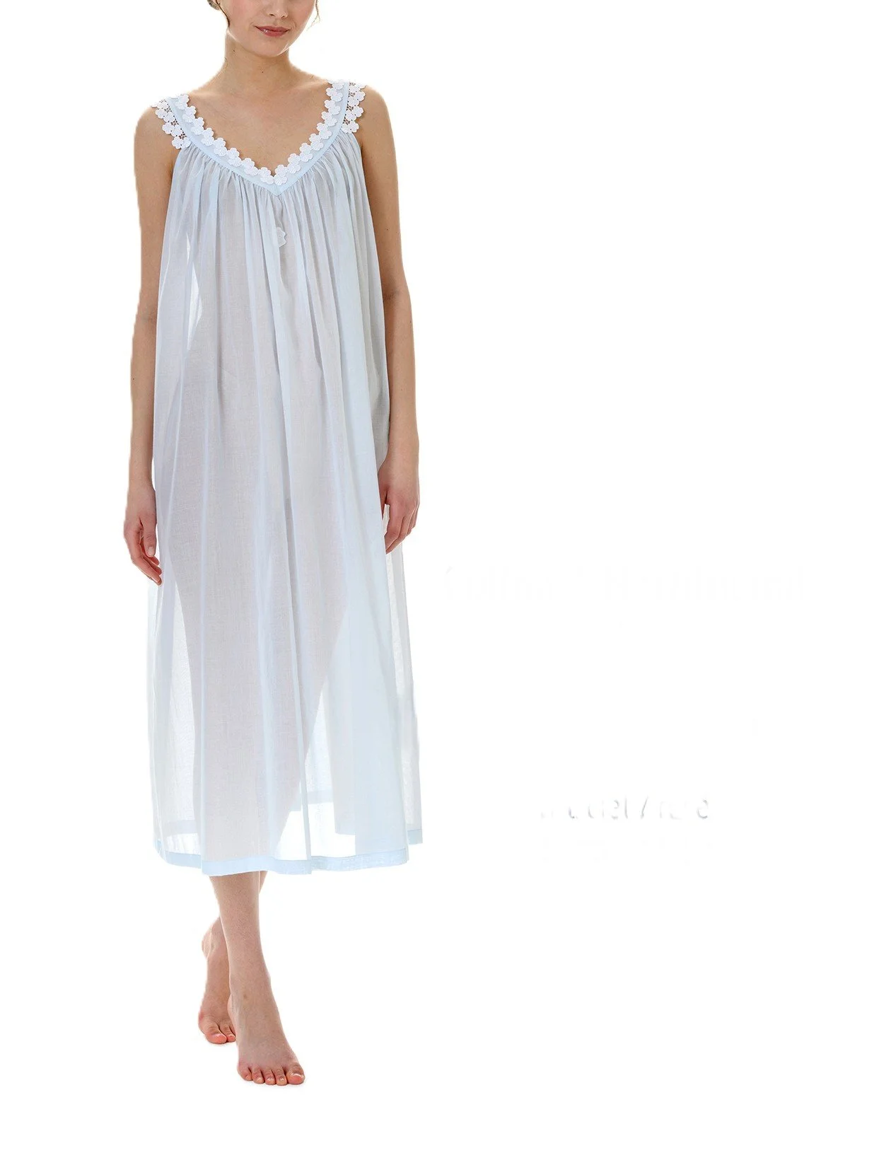 Celestine Swiss cotton long nightgown