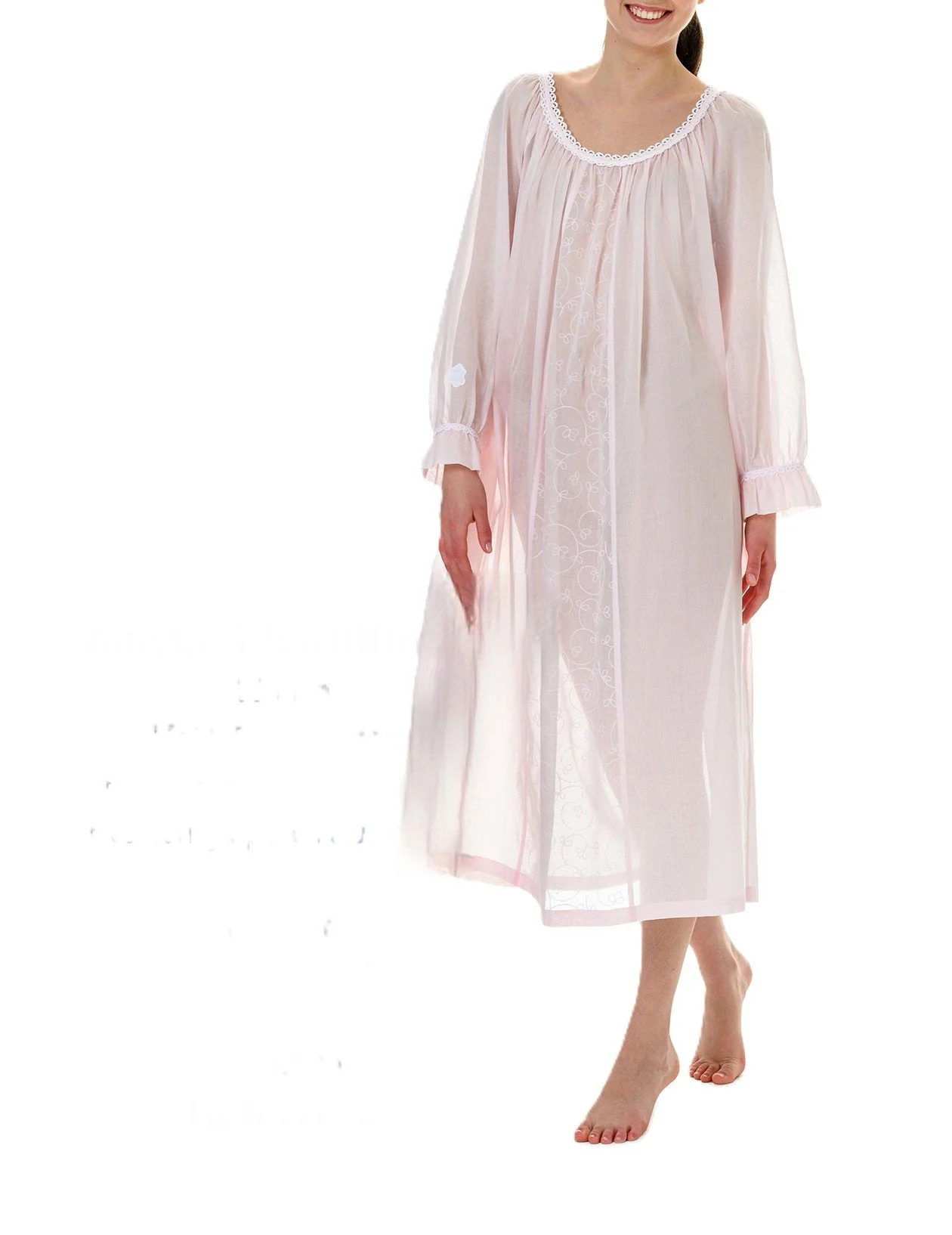 Celestine Swiss cotton long nightgown