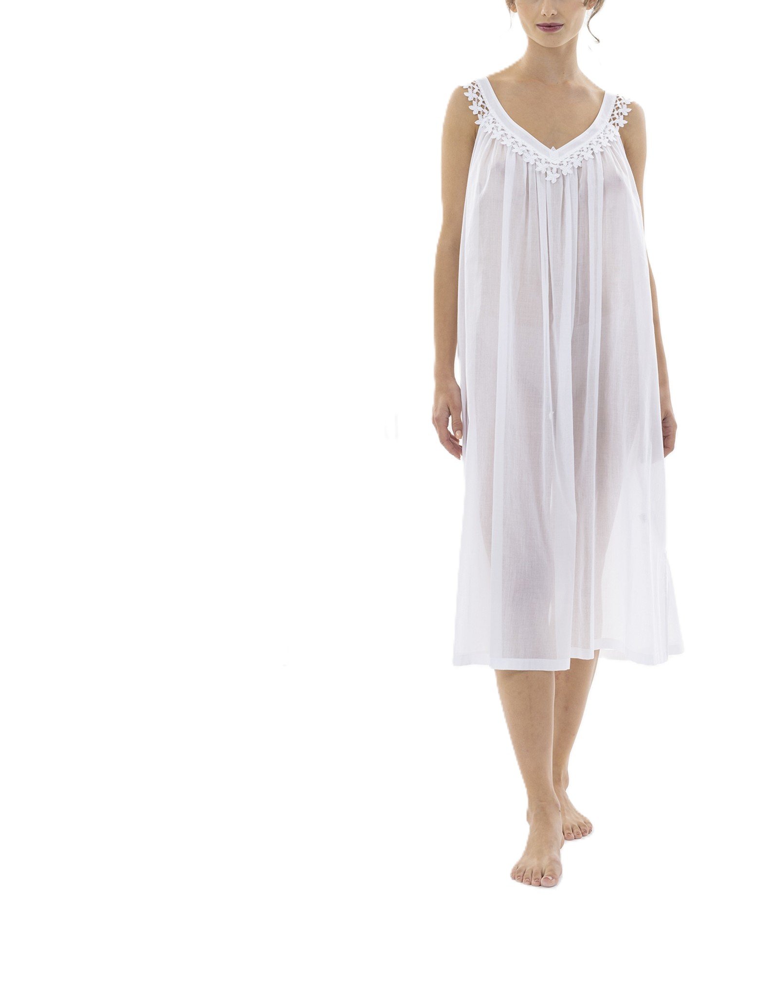 Celestine Swiss cotton long nightgown