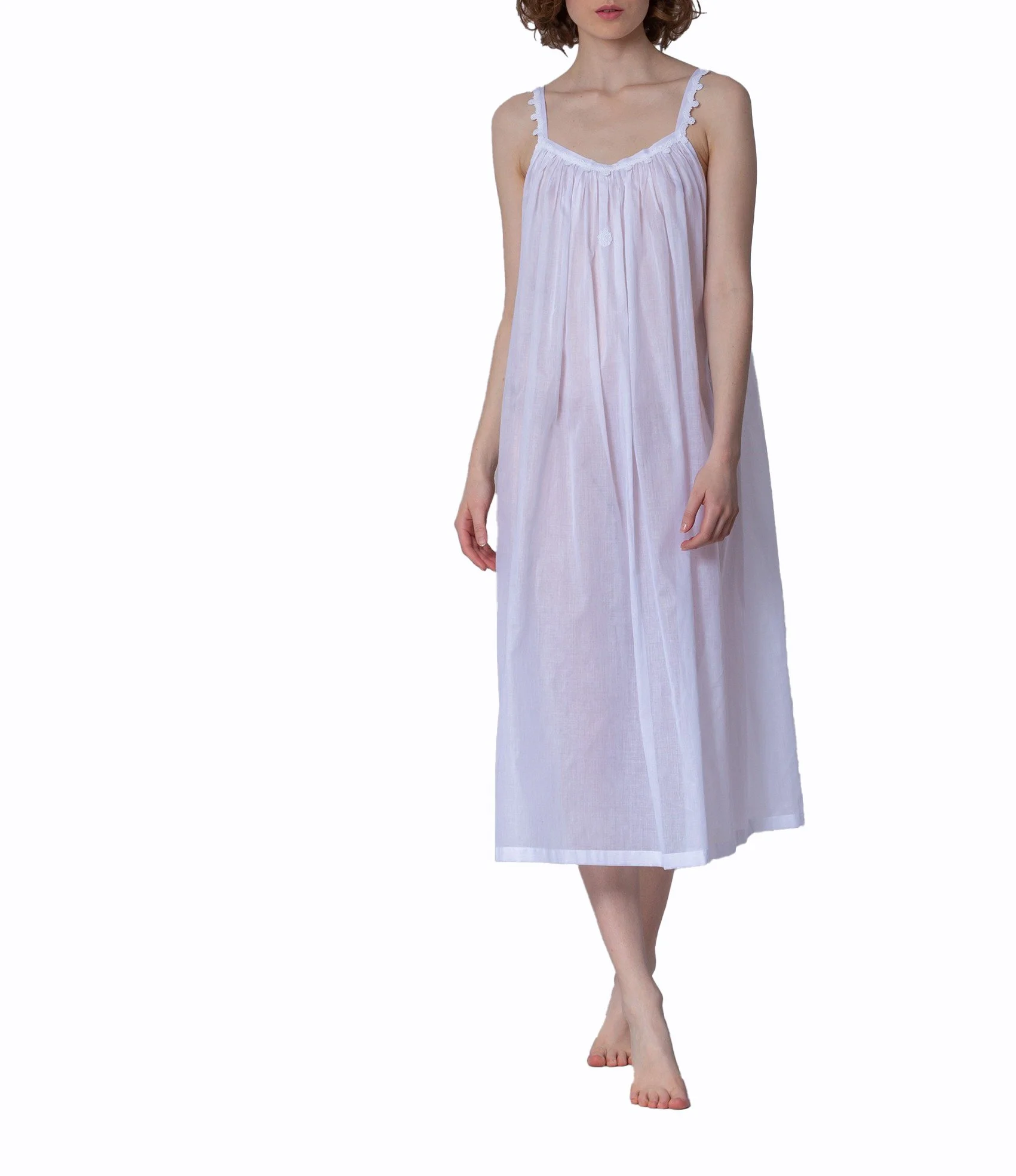Celestine Swiss cotton long nightgown