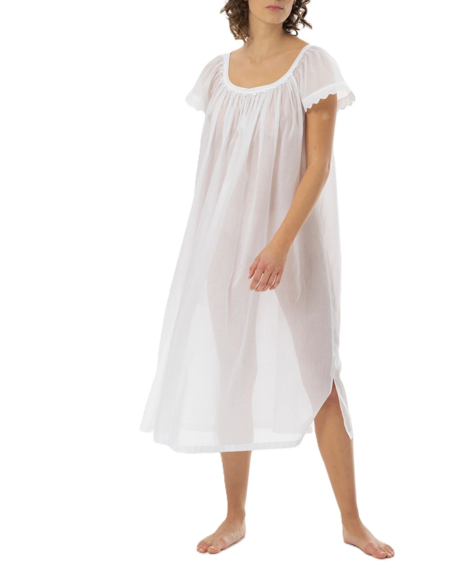 Celestine Swiss cotton long nightgown