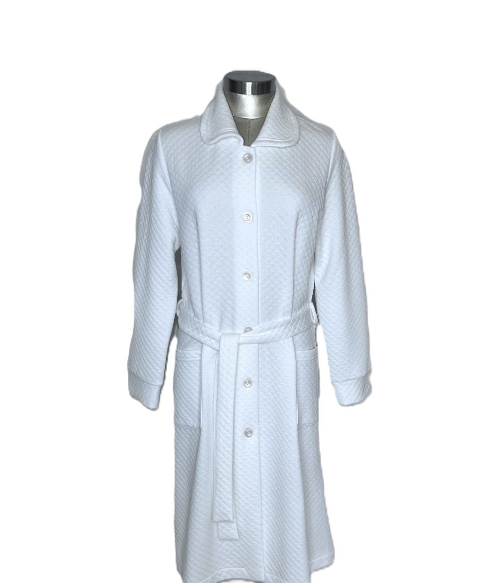 Bianchi of Italy quilted button front robe