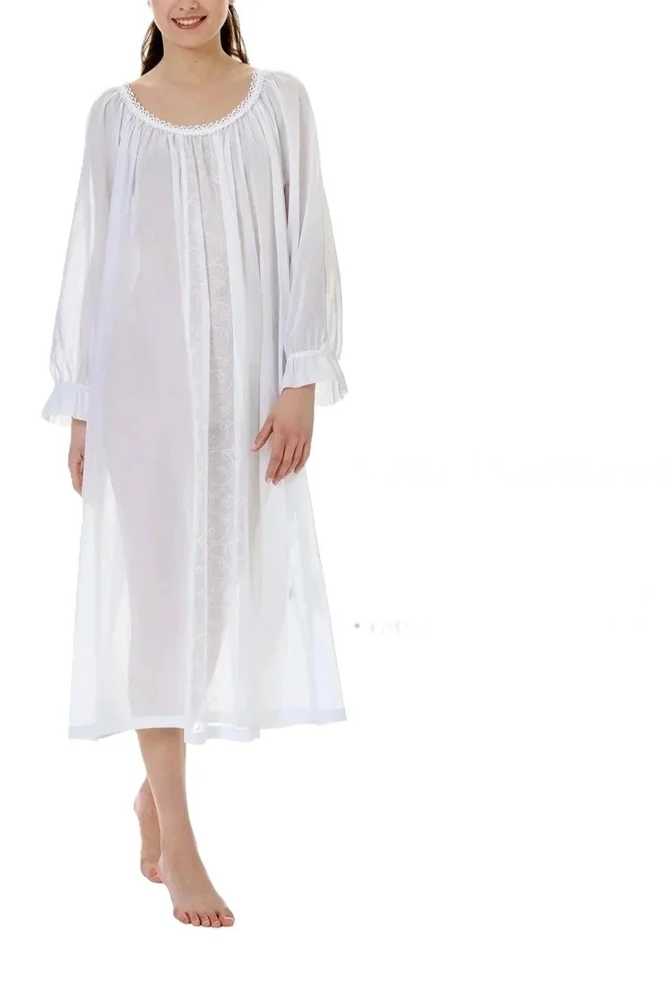 Celestine Swiss cotton long nightgown