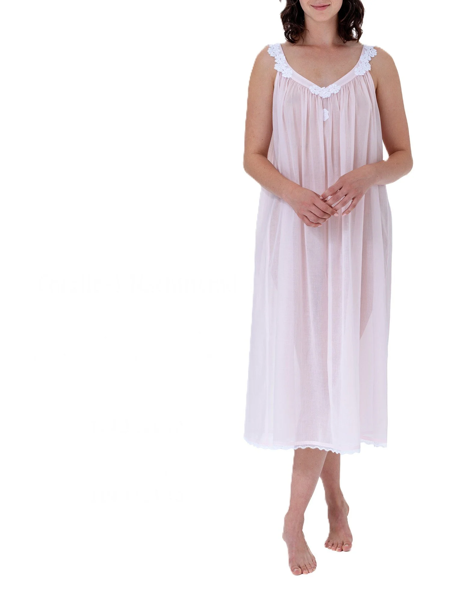 Celestine Swiss cotton long nightgown