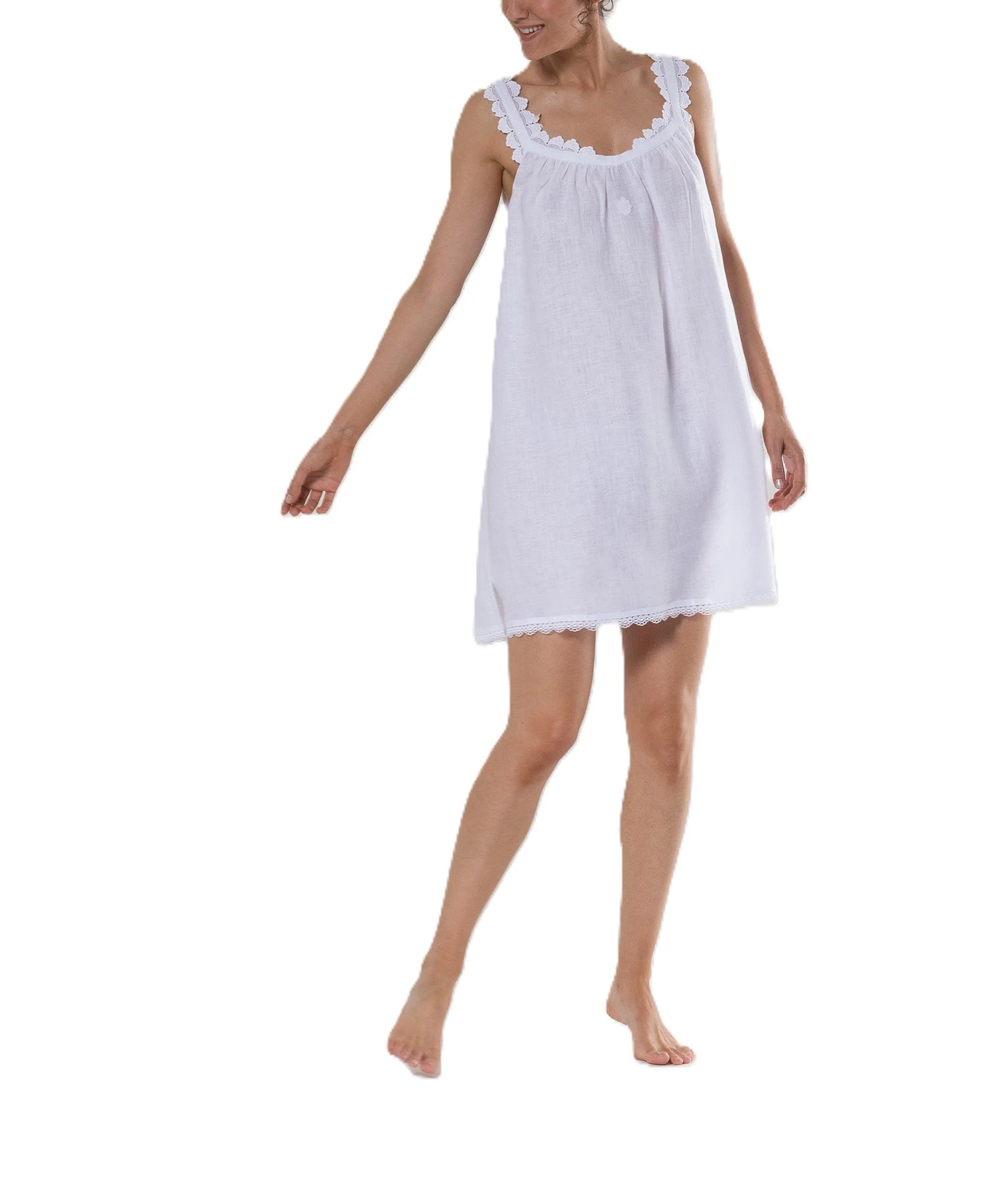 Celestine lingerie linen short nightgown