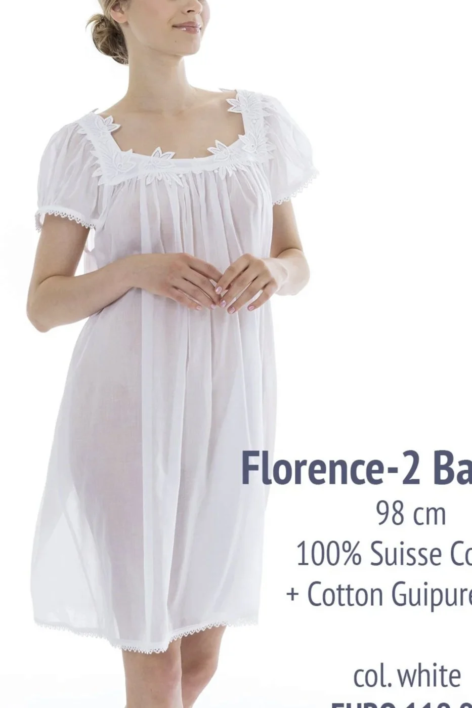 Celestine Swiss cotton short nightgown