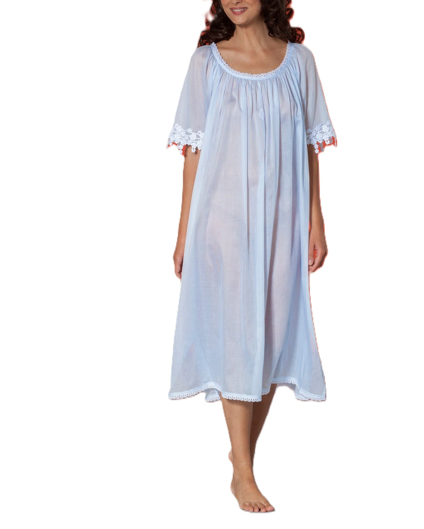 Celestine Swiss cotton long nightgown
