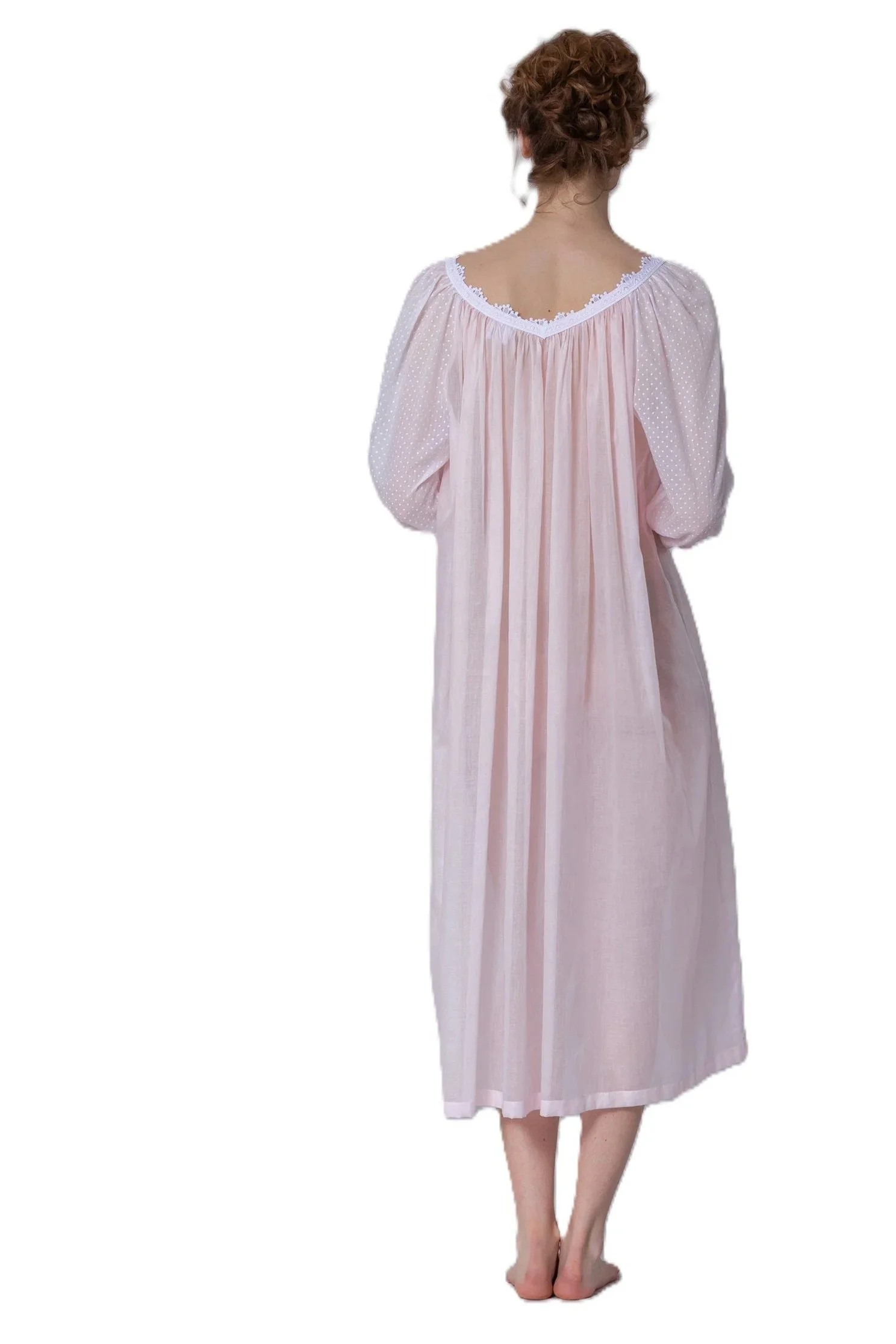 Celestine Swiss cotton long nightgown