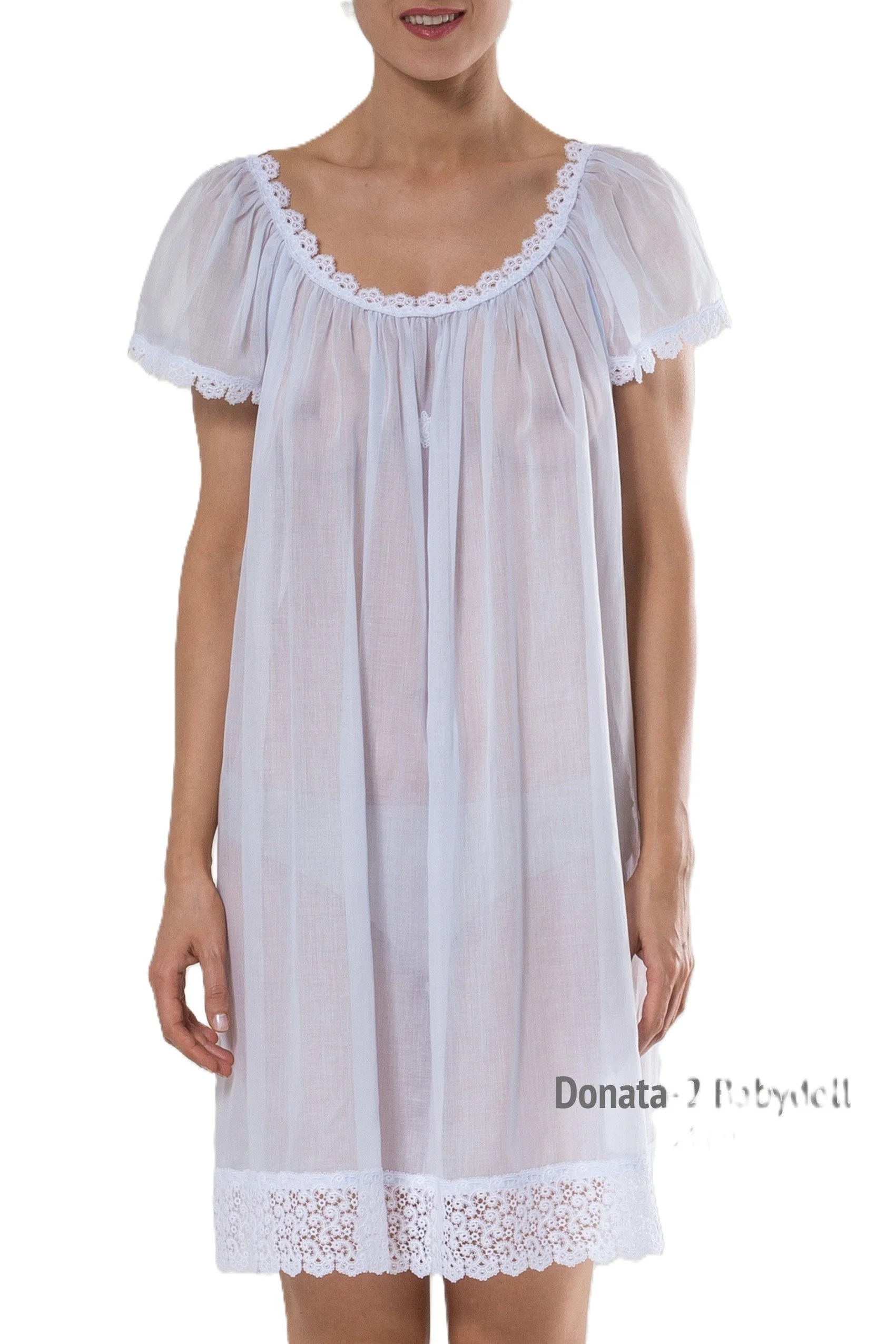 Celestine Swiss cotton short nightgown
