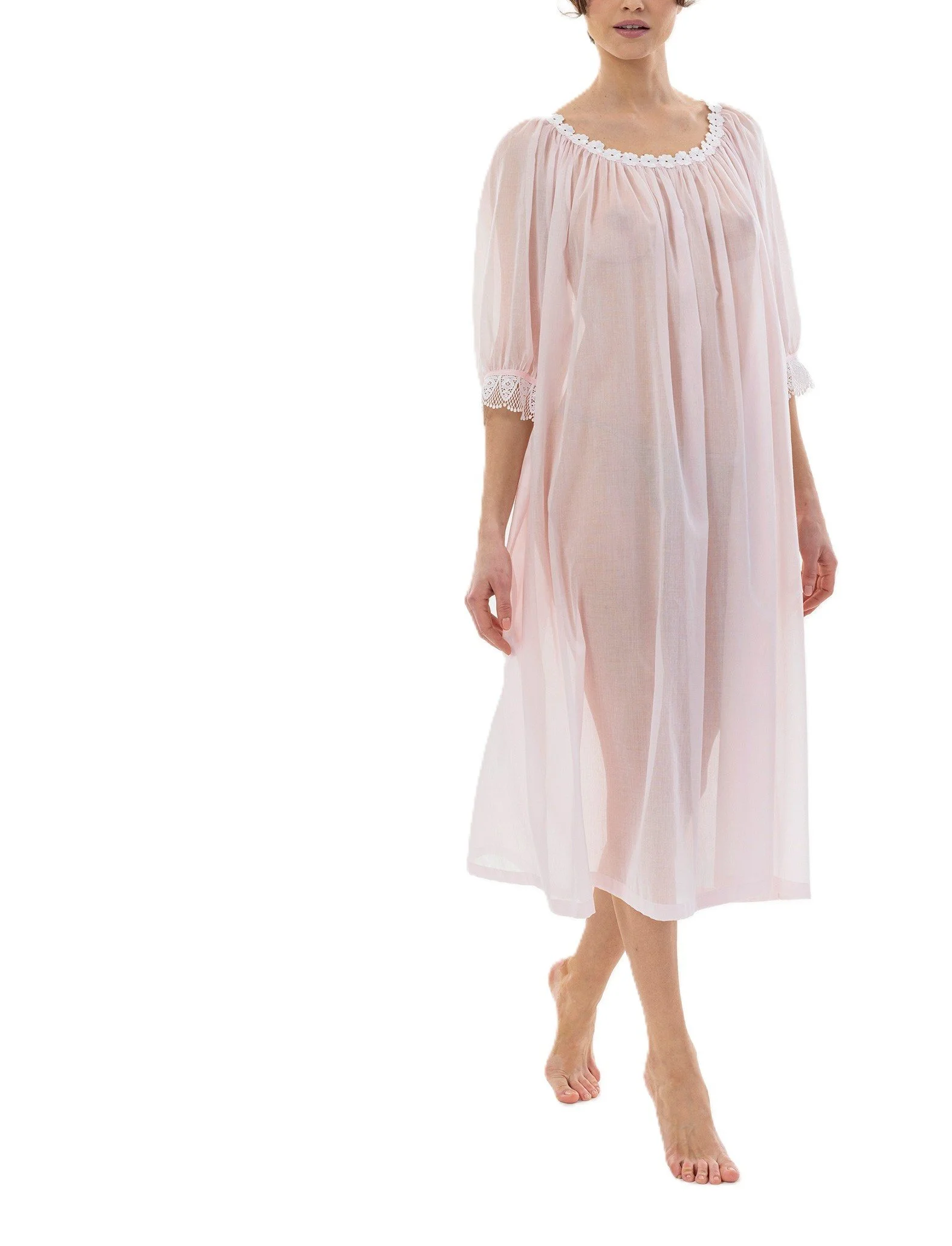 Celestine Swiss cotton long nightgown