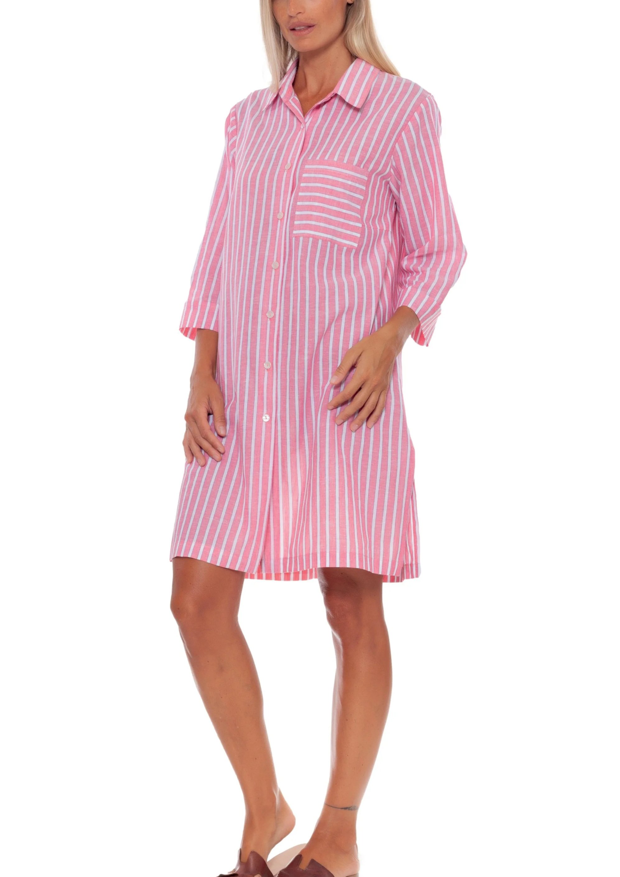 Bianchi of Italy cotton linen nightshirt