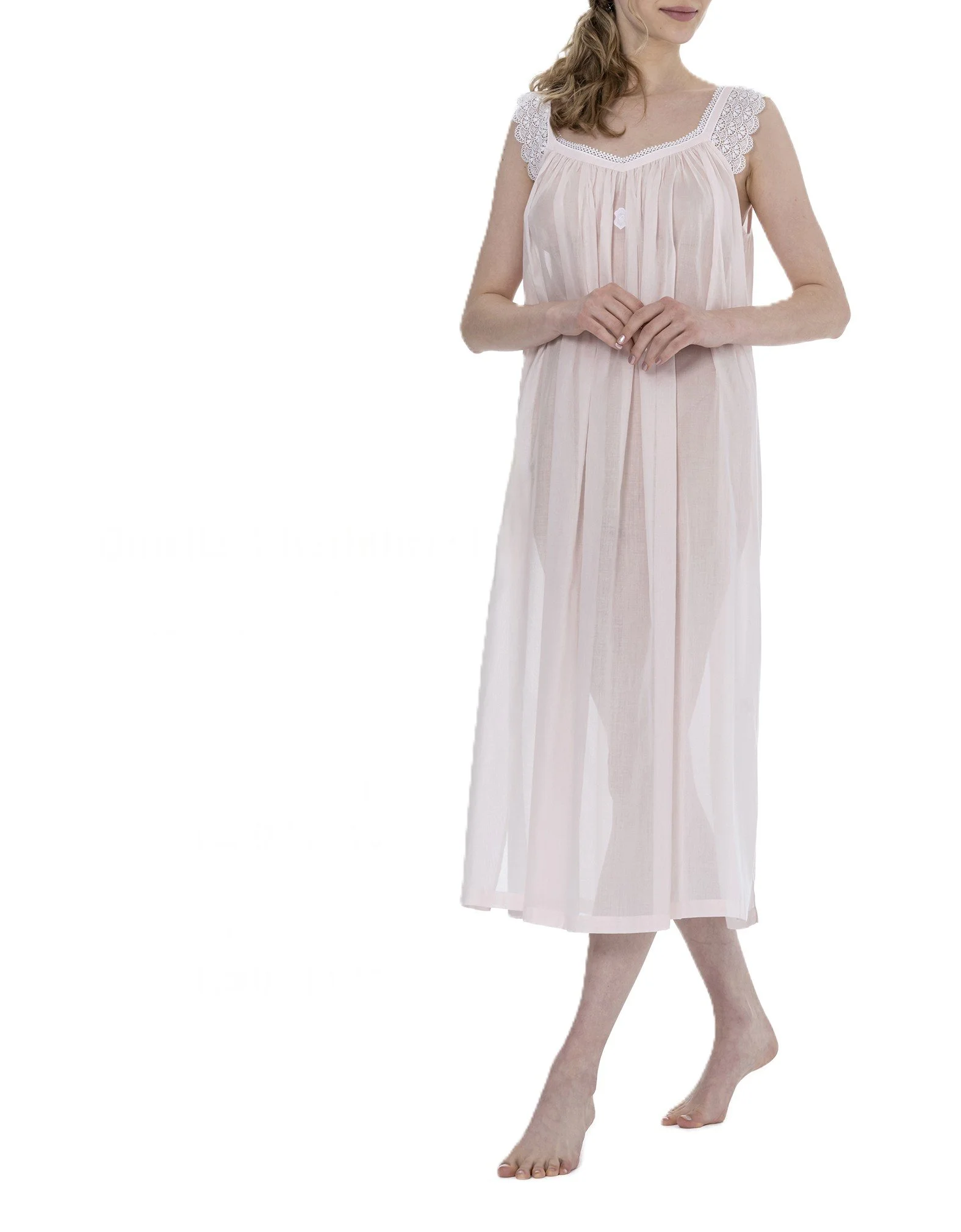 Celestine Swiss cotton long nightgown