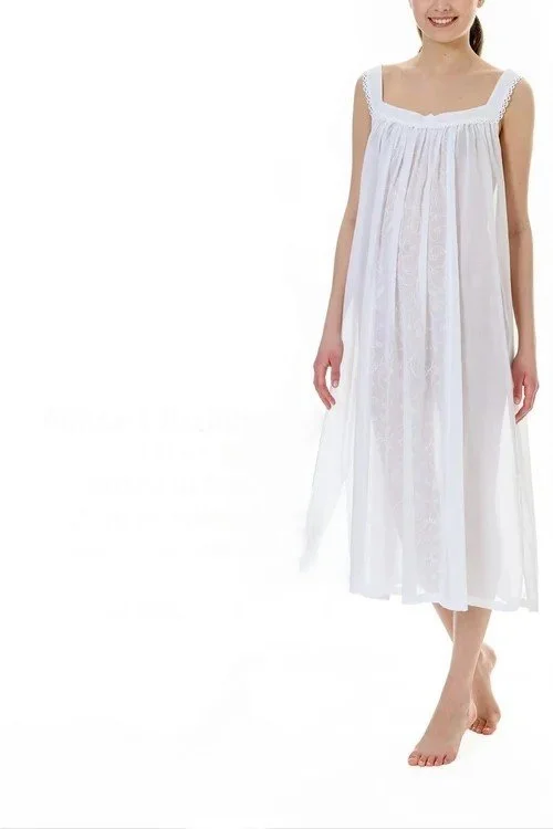 Celestine Swiss cotton long nightgown