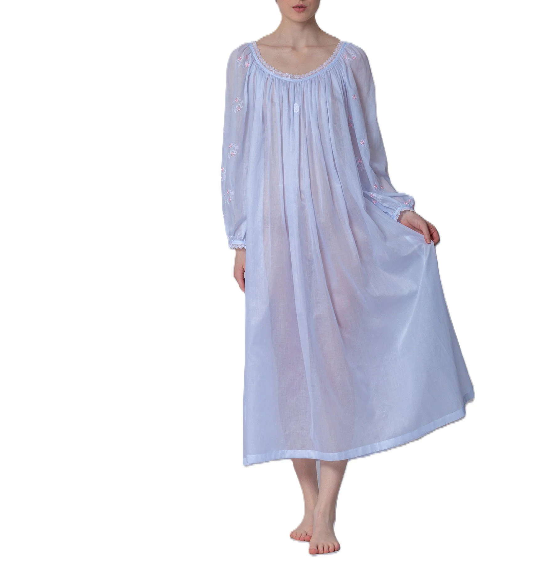 Celestine Swiss cotton long nightgown