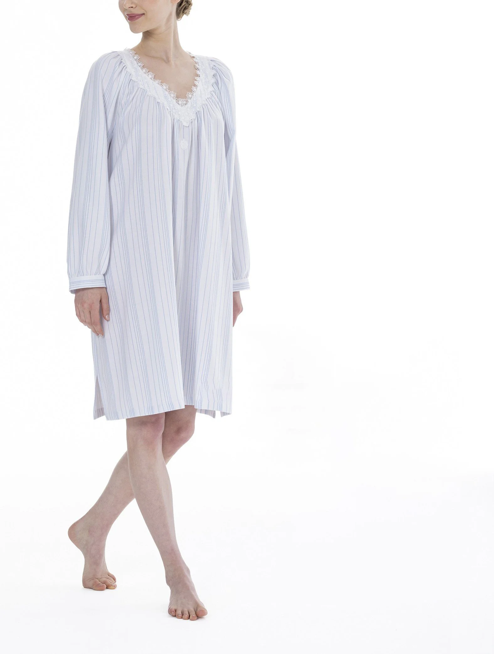 Celestine cotton flannel cashmere-soft short nightgown