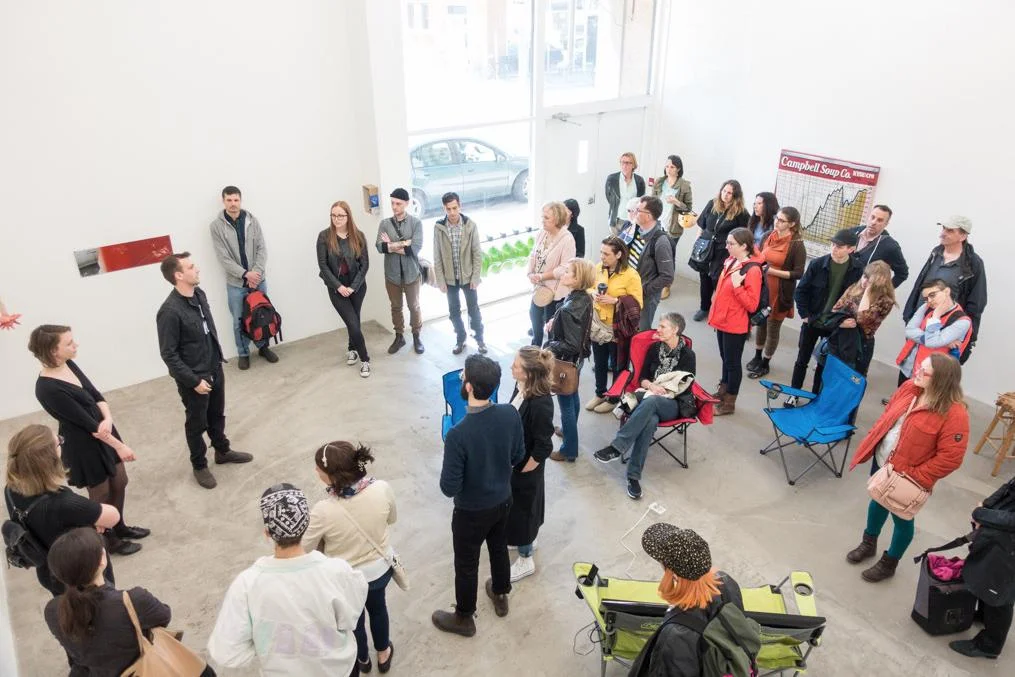 Michael Vickers leads and Akin Gallery Crawl. Photo: akin Collective