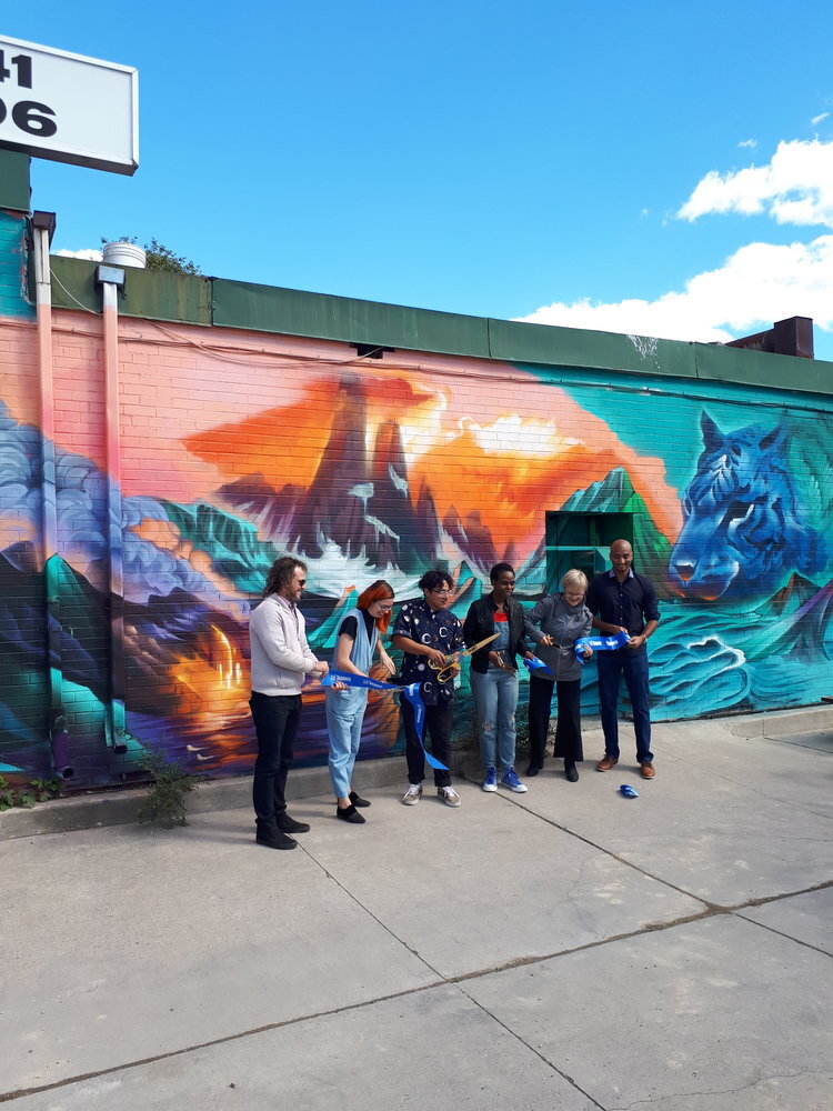 Akin St Clair mural launch in partnership with Street Art Toronto