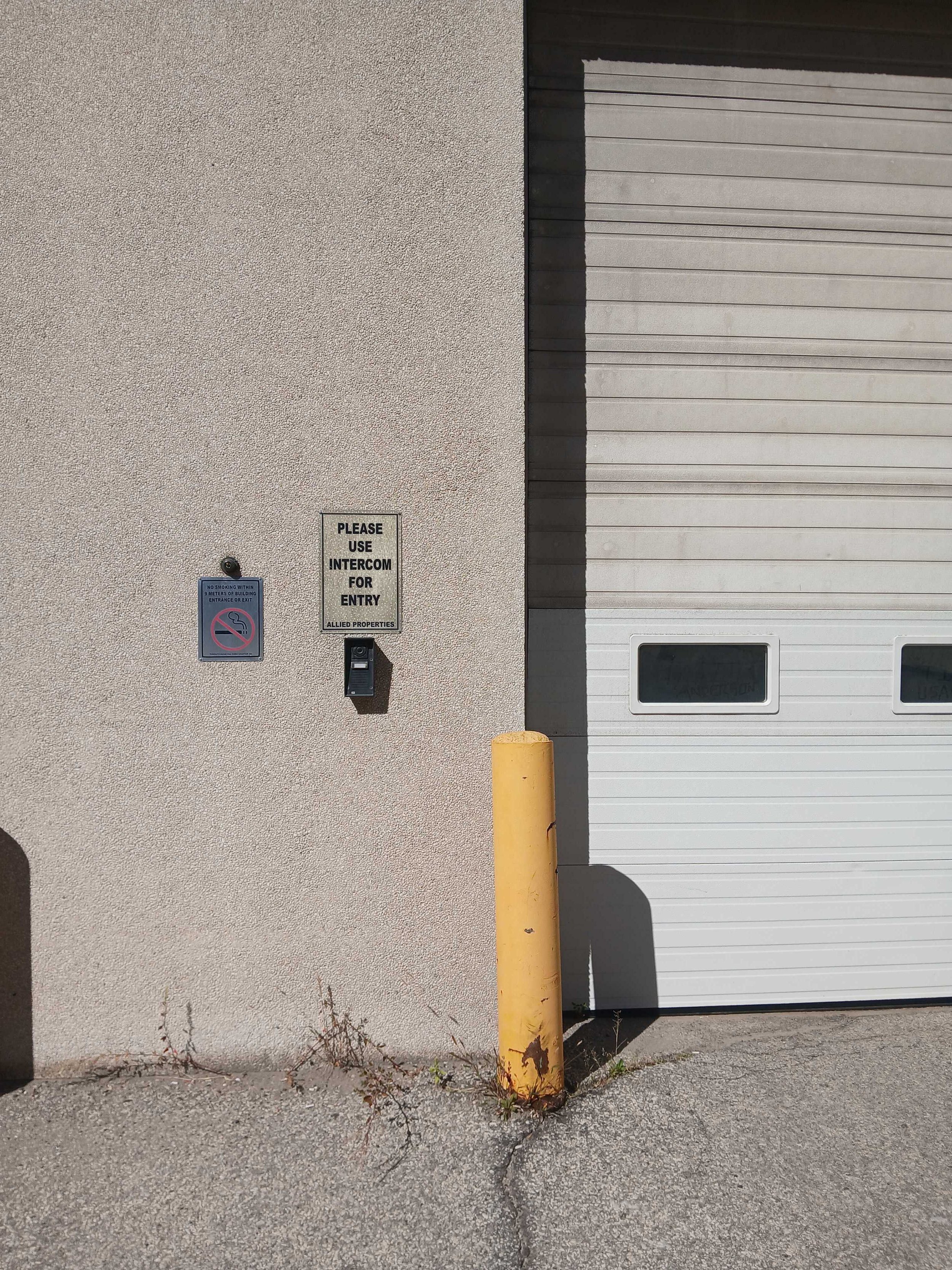 Rear entrance intercom