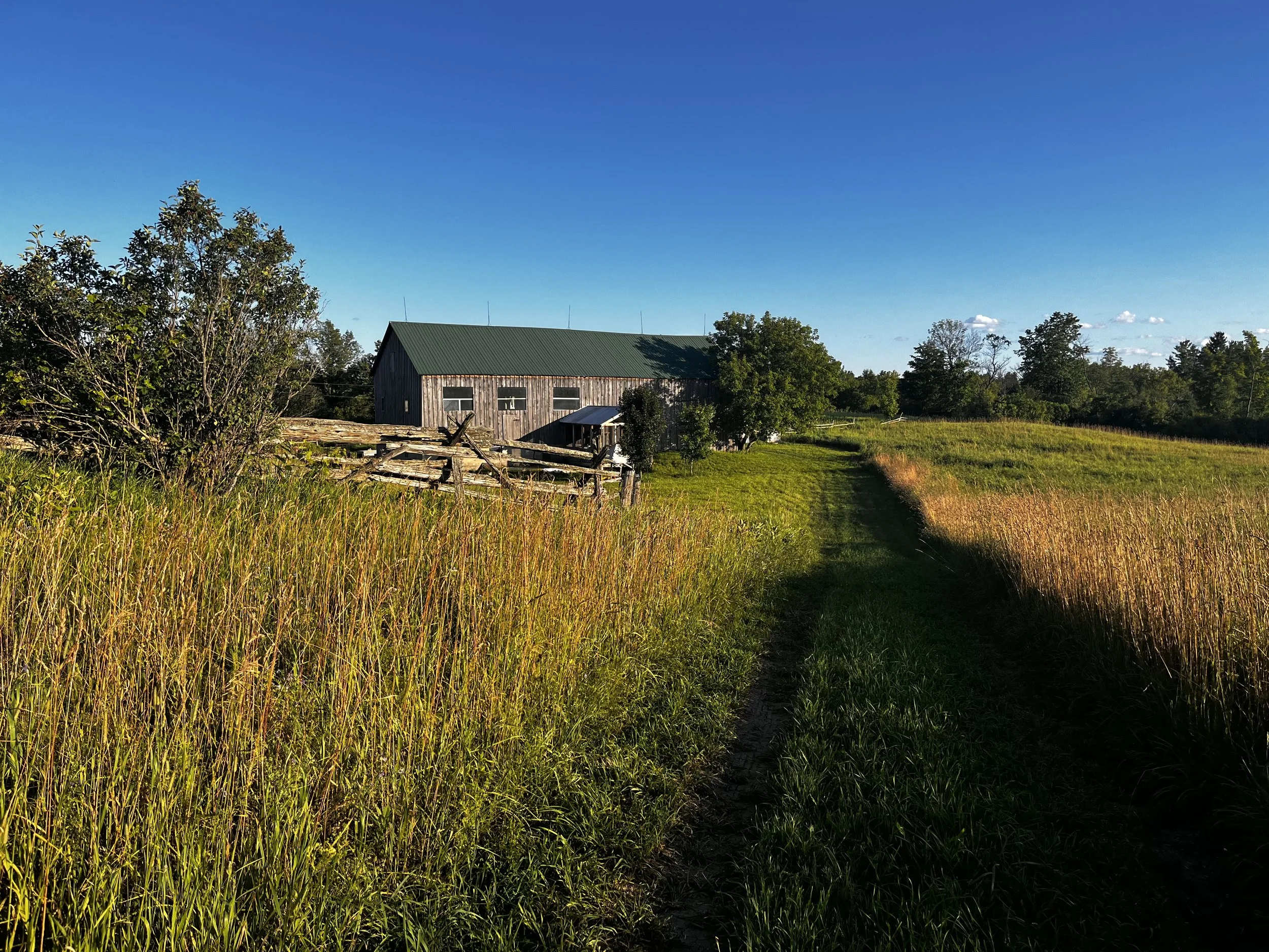 Salmon River Akin image of Farm house in the summer