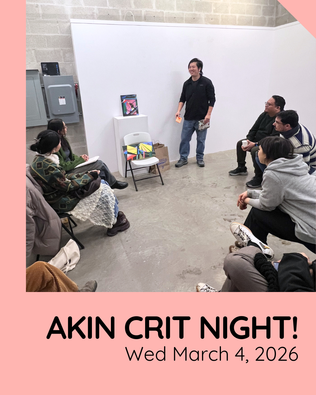 Crit Night March 2026 Poster Akin art studios