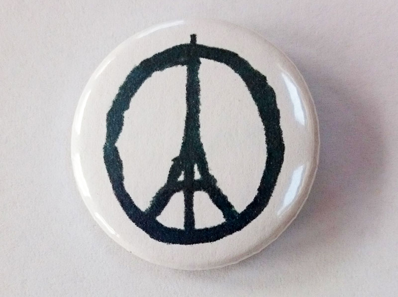 Peace for Paris Badge