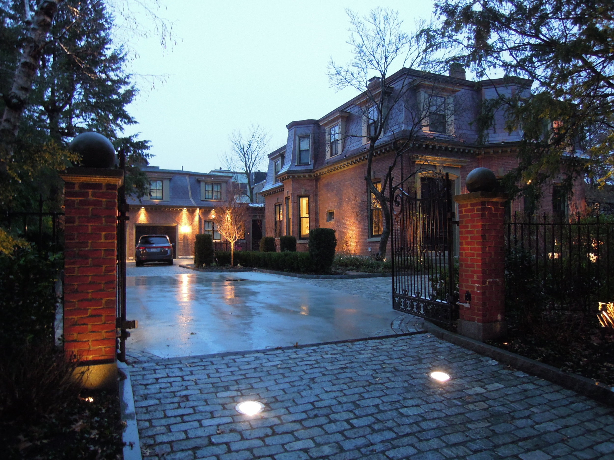   Courtyard and Gardens   Brookline, Mass. 