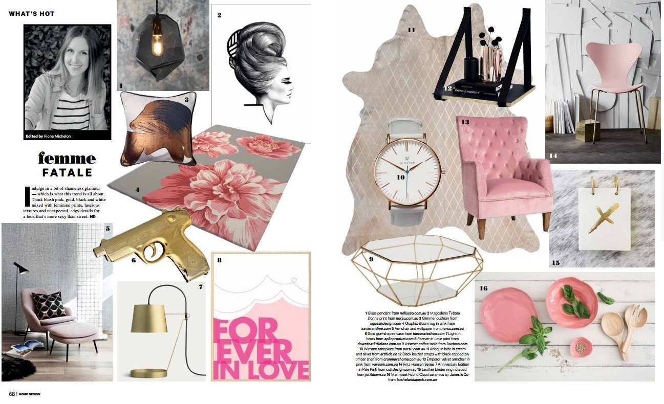 Trend Article for Home Design Magazine
