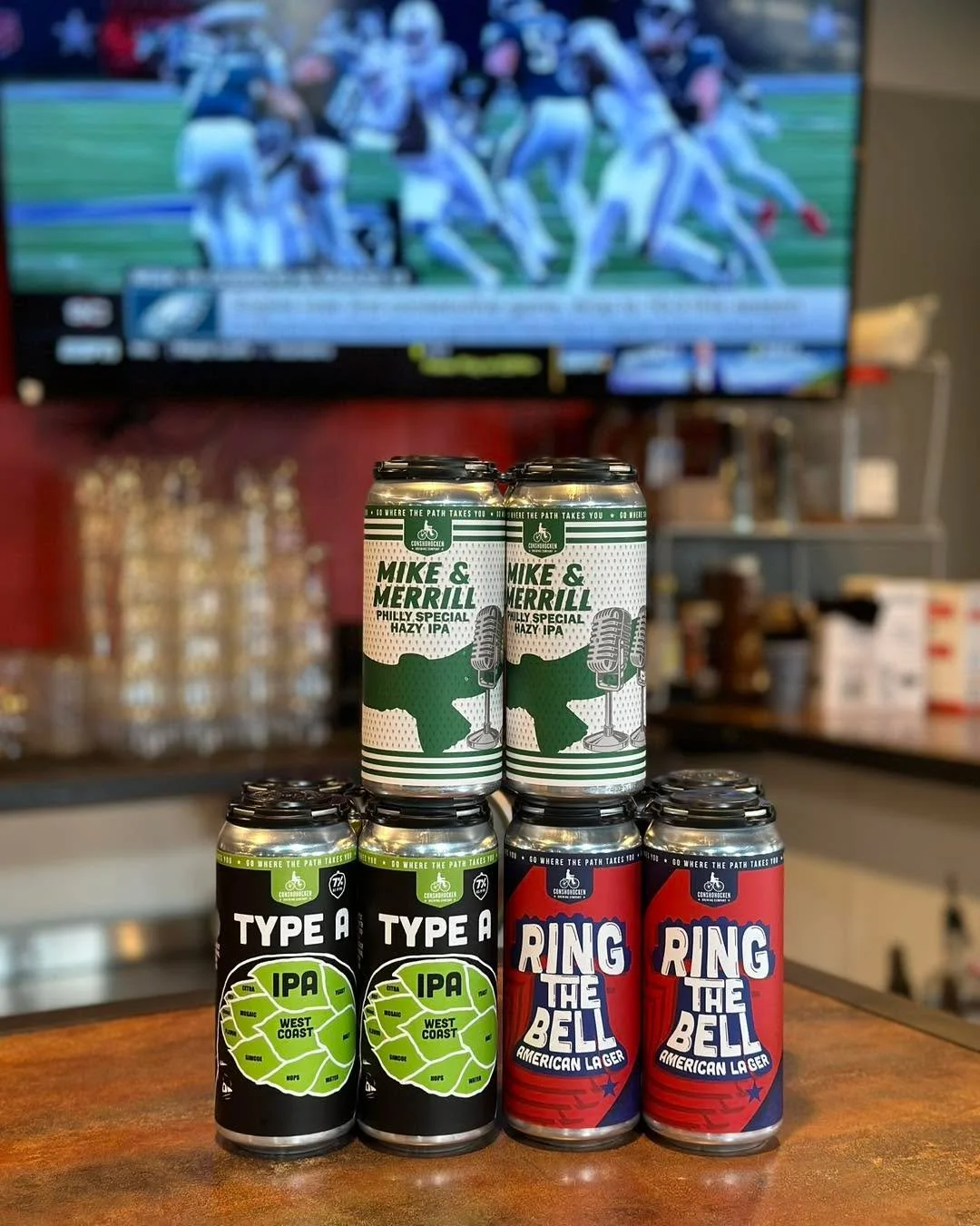 It&rsquo;s game day! 🦅🍻 Catch the Eagles with us at PK&amp;T&mdash;enjoy Happy Hour specials during the game plus $5 Mike &amp; Merrill drafts.

Watching from home? Swing by and stock up on your cans to-go!

GO BIRDS!