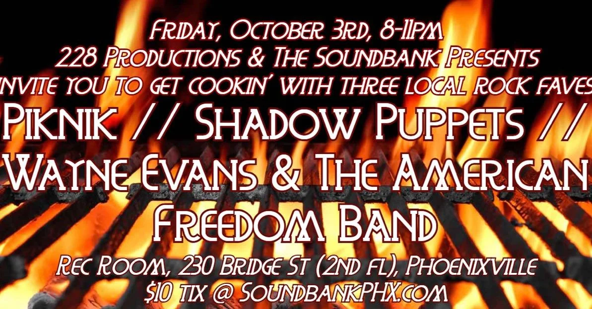 Flannel weather, loud guitars, and a stacked lineup&mdash;tonight&rsquo;s the night at Rec Room! 🍁

🎸 @wayneevans_usa (8pm)
🎶 @shadowpuppetsmusic (9pm)
🔥 @piknik.music (10pm)

Doors at 7 | Tunes 8&ndash;11 | All ages

Presented by @soundbankprese