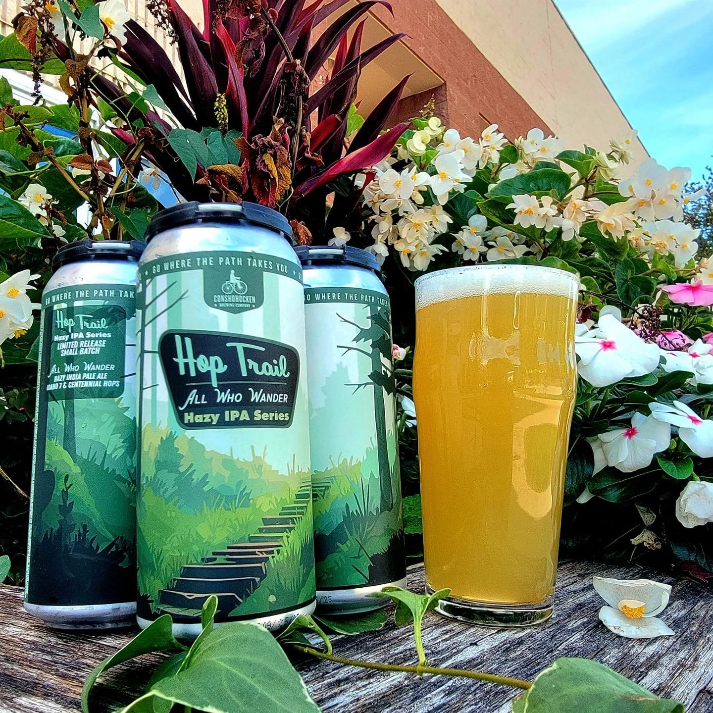 For those who wander 🍻

𝓐𝓵𝓵 𝓦𝓱𝓸 𝓦𝓪𝓷𝓭𝓮𝓻 is the latest release in our Hop Trail hazy IPA series, brewed with Centennial + Idaho 7 for bursts of citrus + pine. 6.3% ABV

Go where the path takes you&mdash;and grab it at any Conshy location  