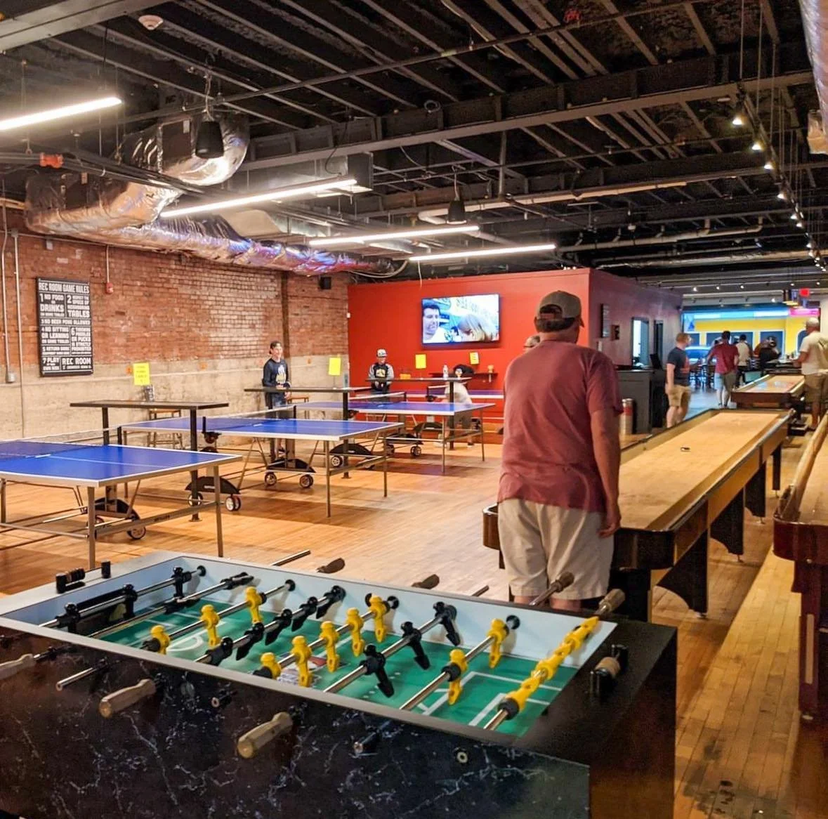 Gray skies? We call that game room weather ☔️

Ping pong, shuffleboard, food &amp; drinks &mdash; we&rsquo;ve got your indoor fun covered.