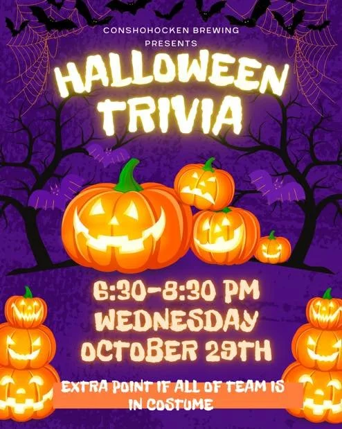 Calling all creatures of the night. 🦇
Halloween Trivia hits Conshy this Wednesday!

Test your spooky smarts from 6:30&ndash;8:30 PM and bring your whole crew. Costumes are definitely encouraged&hellip; there&rsquo;s an extra point if your whole team