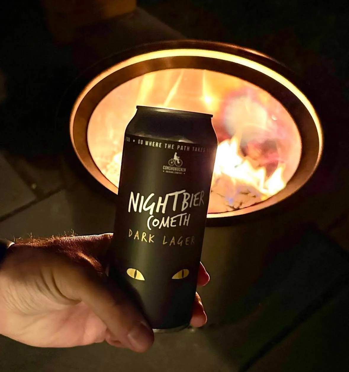 A dark lager made for nights like this. 🔥 𝗡𝗜𝗚𝗛𝗧𝗕𝗜𝗘𝗥 𝗖𝗢𝗠𝗘𝗧𝗛 🔥&mdash; grab a 4-pack at all locations or ConshyExpress.com.