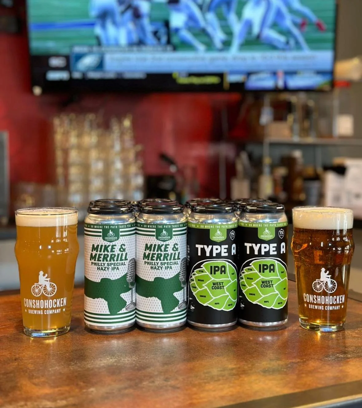 Two of our favorite IPAs ready for game time. GO BIRDS! 🦅🍻