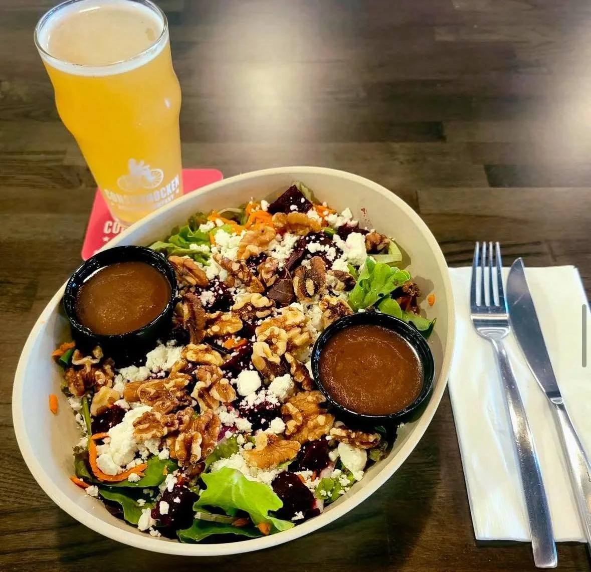 Light, fresh, and ready when you are 🥗
Stop by the KOP Tap Room for lunch today &mdash; open 11:30&ndash;8!