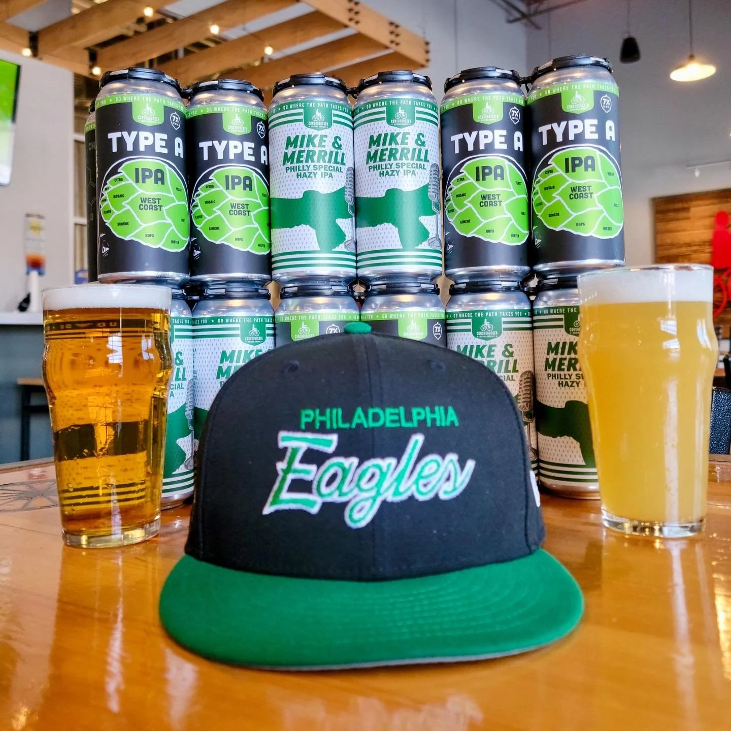 🦅 𝐆𝐀𝐌𝐄 𝐃𝐀𝐘 🦅

Watch the game at @recroomphoenixville or @puddlerskitchenbridgeport &mdash; and swing by @conshohockenbrewingconshy for your 4-packs.

(@conshohockenbrewingkop is closed today for a private event.)

GO BIRDS!