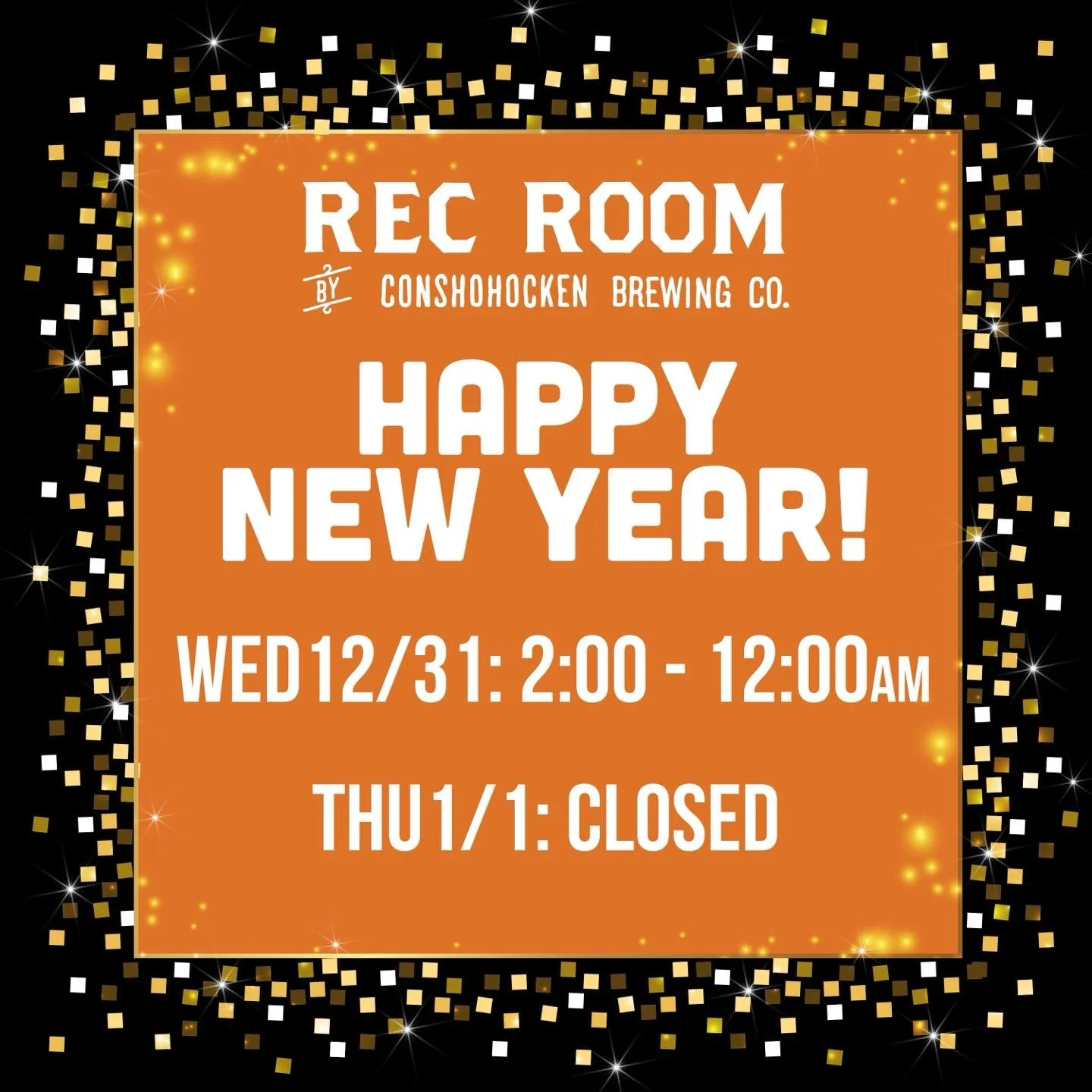 Ring in the New Year at Rec Room. 🥂🎉

Come celebrate with games, drinks, and good vibes throughout the building as we send off 2025 and welcome 2026.

Looking for live music? The 2nd floor will be hosting a @soundbankpresents show featuring
@sunbli