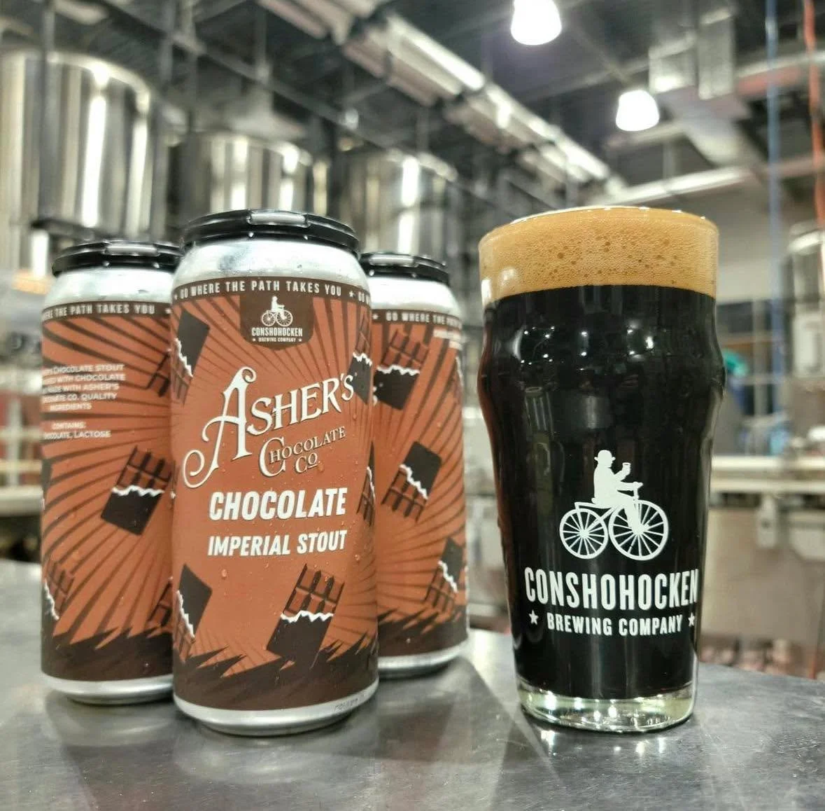 Winter calls for rich, chocolatey beer. 🍫
Stop into the KOP Tap Room and enjoy Asher&rsquo;s Chocolate Imperial Stout, available on draft and in 4-packs to go. A decadent pick for the season 🍻