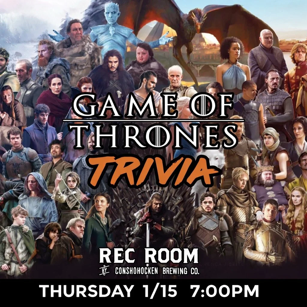 Winter delayed us, but it did not defeat us&hellip;

𝑮𝒂𝒎𝒆 𝒐𝒇 𝑻𝒉𝒓𝒐𝒏𝒆𝒔 𝑻𝒓𝒊𝒗𝒊𝒂 is back on &mdash; Thursday 1/15 at 7 PM. Gather your house, grab a drink, and claim the trivia throne. 🍻👑