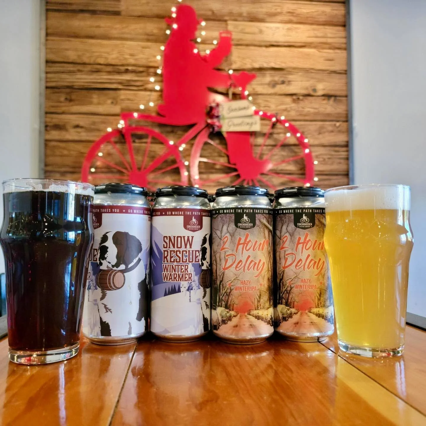 Snow is on the way, time to stock up on beer! 2 Hour Delay, Snow Rescue, and plenty more to choose from at the KOP Tap Room 🍻 ❄️