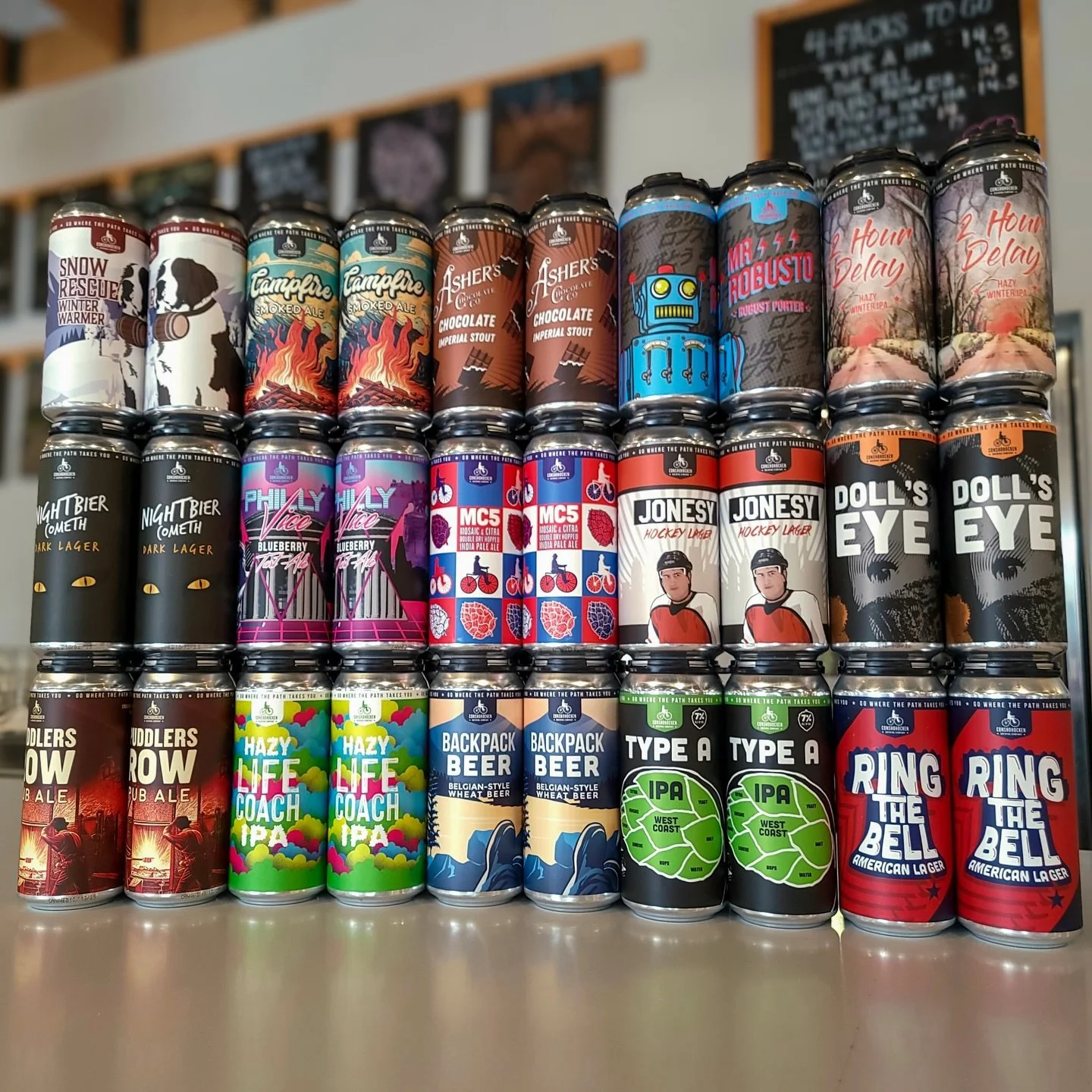 We&rsquo;re fully stocked, make sure you are too!! Swing by one of the spots and grab your 4-packs before the snow hits 🍻 

@puddlerskitchenbridgeport 
@recroomphoenixville 
@conshohockenbrewingconshy 
@conshohockenbrewingkop