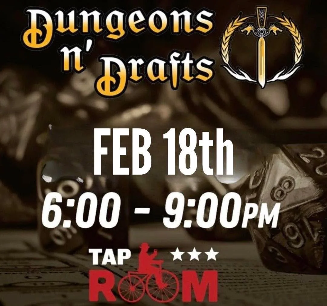 𝐀𝐝𝐯𝐞𝐧𝐭𝐮𝐫𝐞 𝐚𝐰𝐚𝐢𝐭𝐬! @dungeons.n.drafts.phl  returns to the Conshy Tap Room on Feb 18th. Grab a drink, roll the dice, and let the quest begin. Register now at the link in bio! 🗡️🐉 🔮