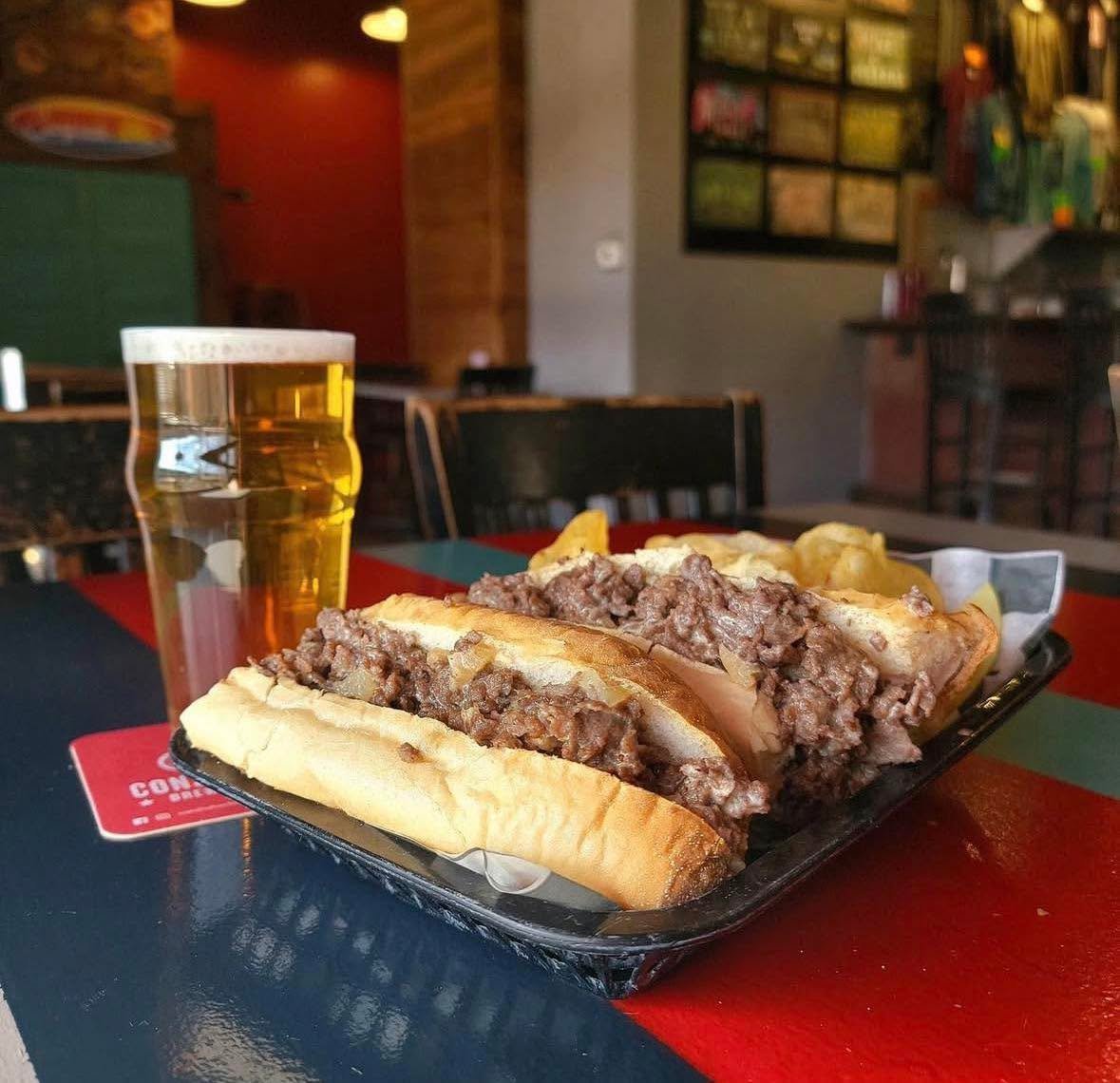 Trivia is on tonight at 6:30, and this cheesesteak is waiting for you. Pull up with your crew, order dinner and a beer, and let&rsquo;s make it a fun one 🍻