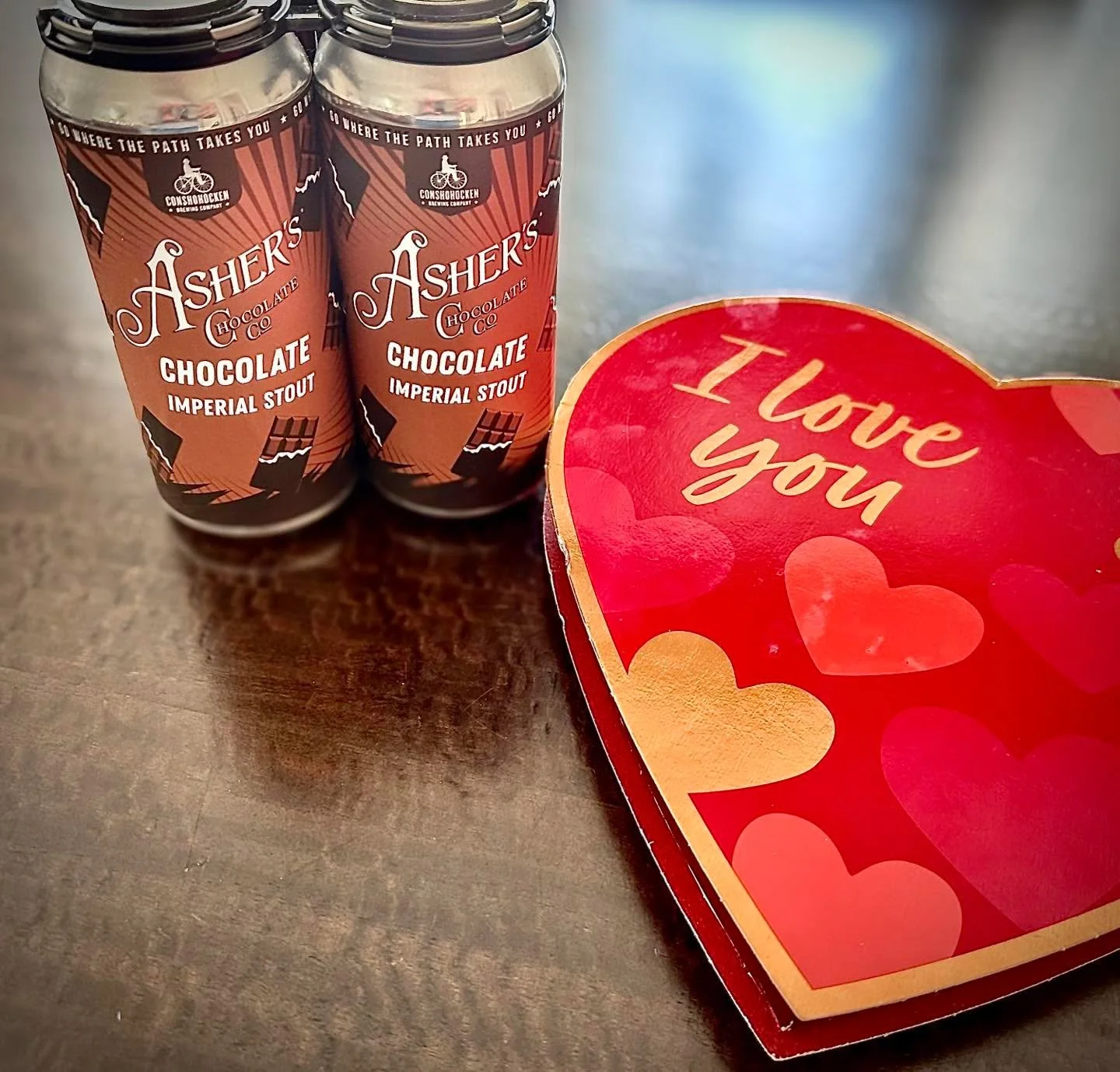 Nothing says &ldquo;I love you&rdquo; like a 4-pack of Asher&rsquo;s Chocolate Imperial Stout &hearts;️🍫 

Grab one for your Valentine today at any of our locations.