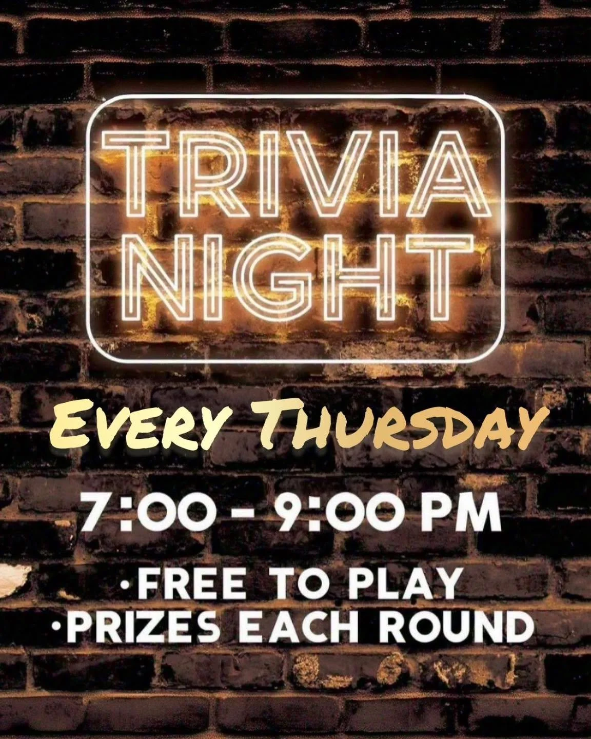Trivia night goes down tonight at Rec Room 🧠🍻 Grab your crew, grab a drink, and let&rsquo;s see who knows their stuff.

And next week&hellip; it&rsquo;s all about the 90s.

Think Friends, Fresh Prince, Spice Girls, *NSYNC vs. Backstreet Boys, TRL c