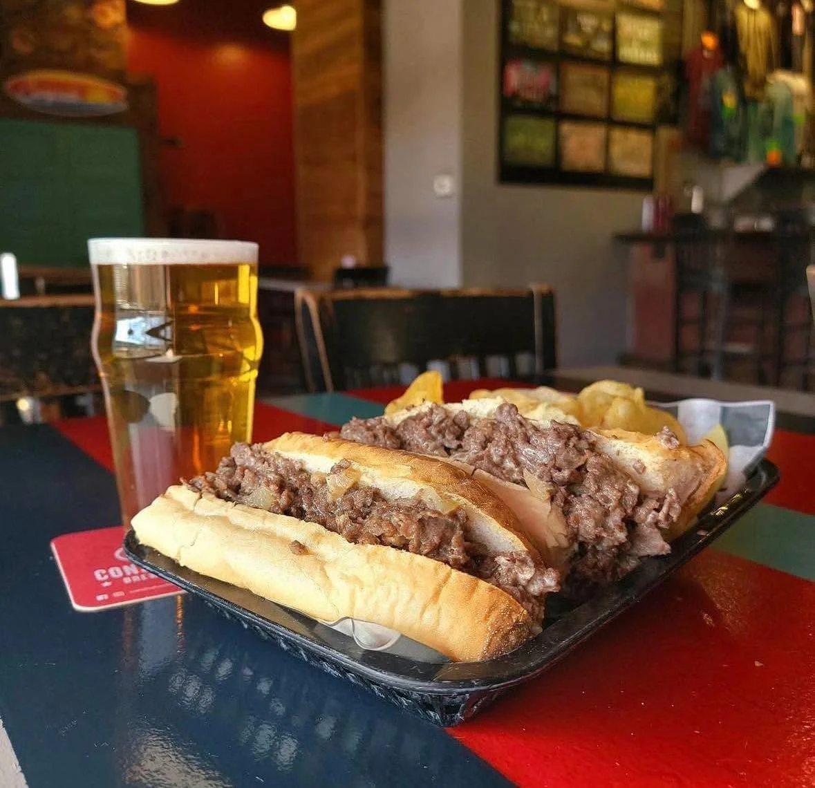 Trivia is on tonight at 6:30, and this cheesesteak is waiting for you. Pull up with your crew, order dinner and a beer, and let&rsquo;s make it a fun one 🍻